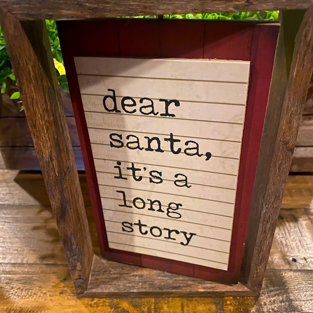 Dear Santa Flip Sign
